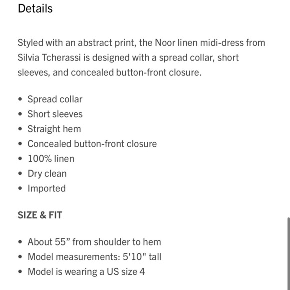 NWT Silvia Tcherassi Noor Dress - Picture 4 of 5